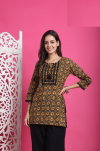 Tew Zoori Pure Cotton Printed Ladies Top Wholesale Market In Surat